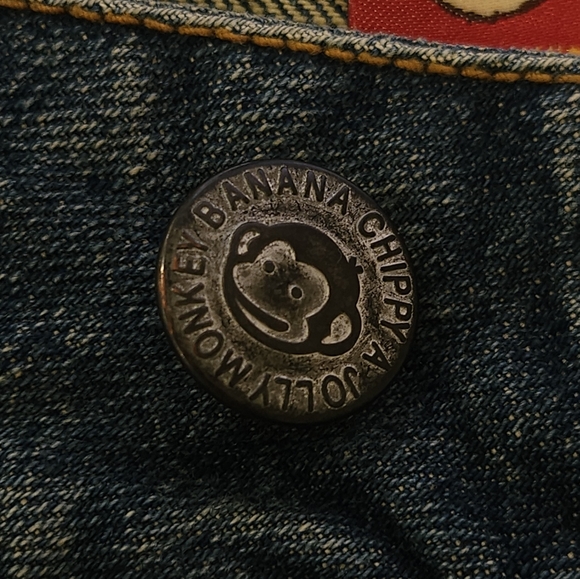 1990s Real Vintage piece Suspender Mini Skirt By Banana Chippy A Jolly Monkey - Picture 11 of 16